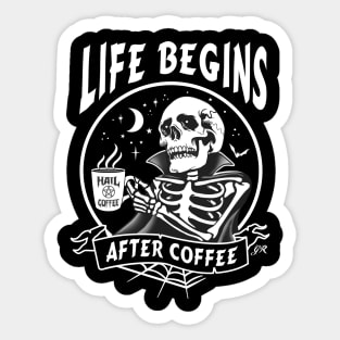 Life Begins After Coffee Sticker